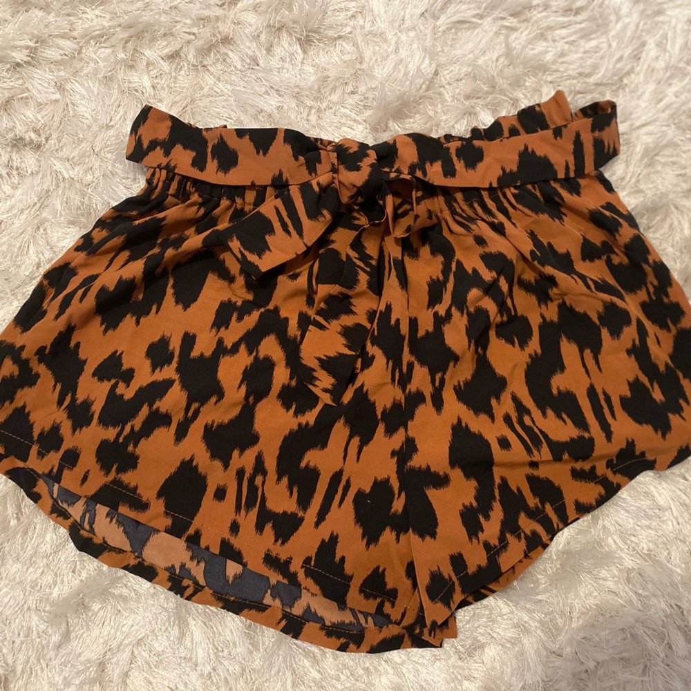 Cheetah print shorts